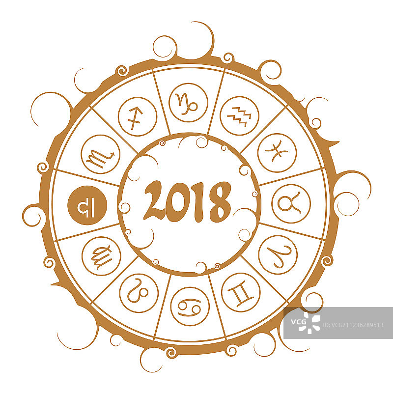 圆形天秤座占星符号图片素材