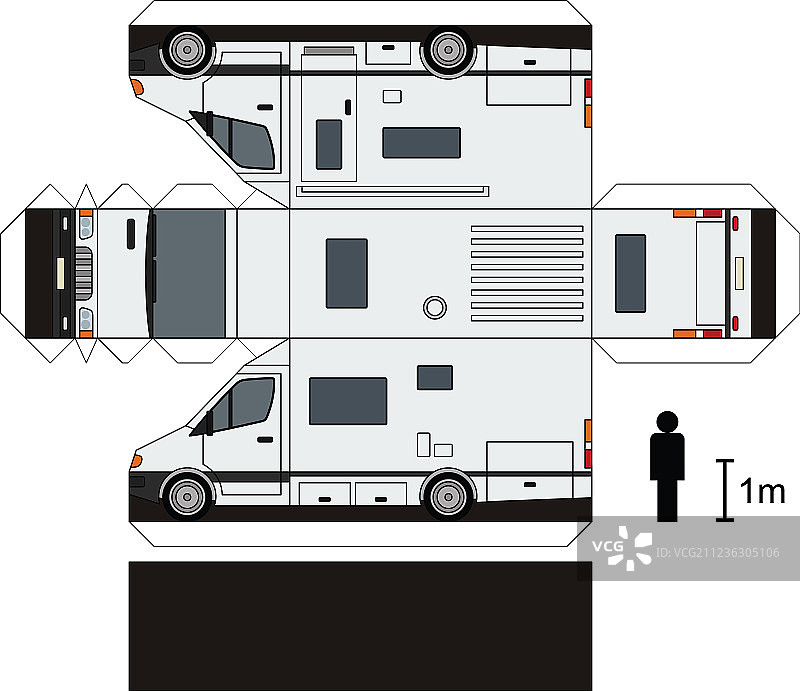 大篷车的纸模型图片素材