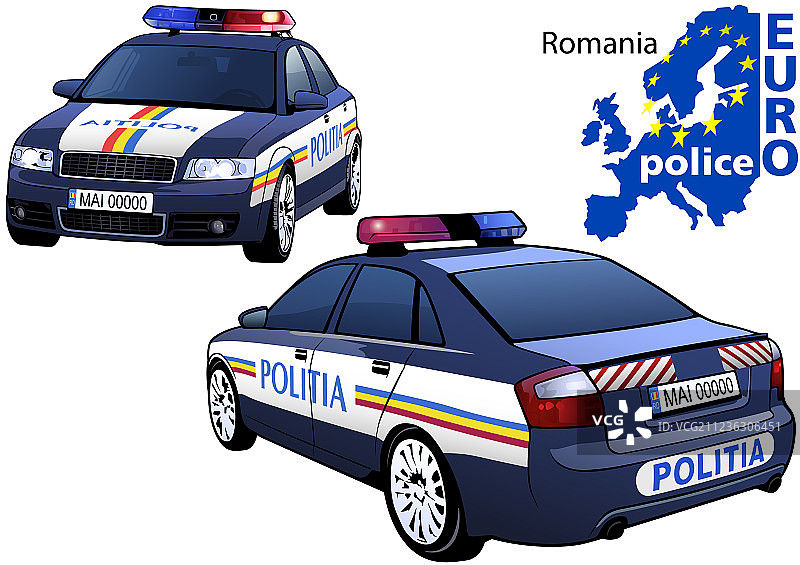 罗马尼亚警车图片素材