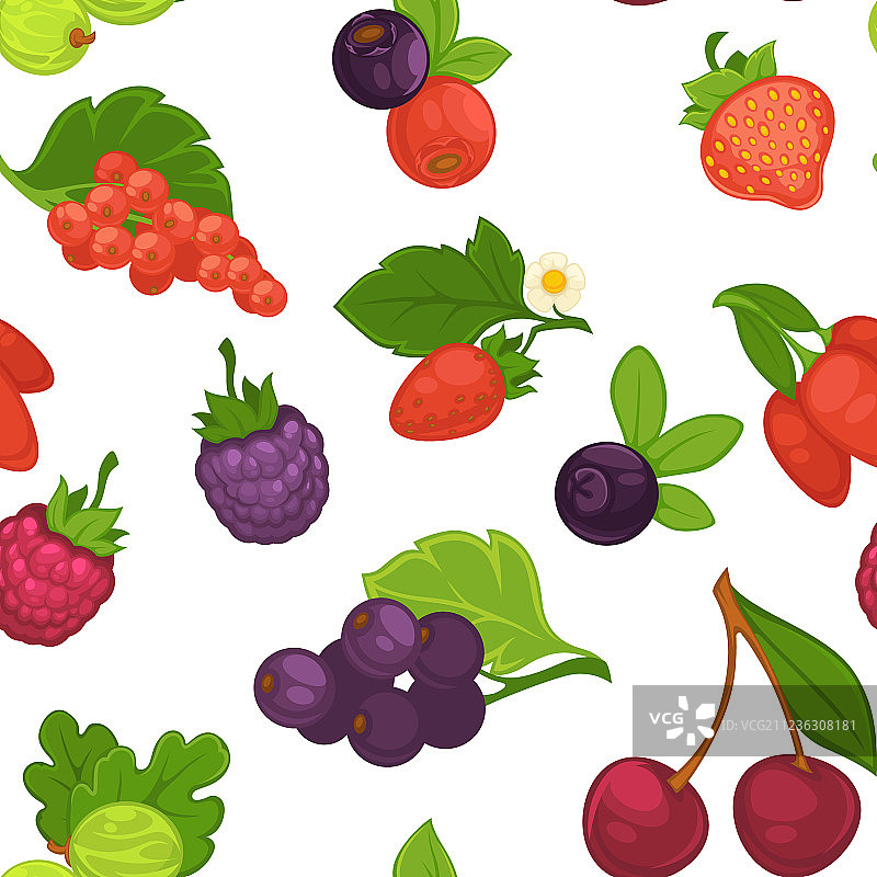 水果浆果：覆盆子和草莓图片素材