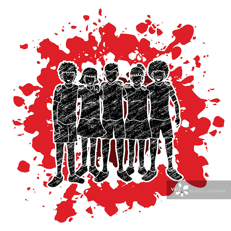 停止虐待儿童，儿童拥抱图片素材