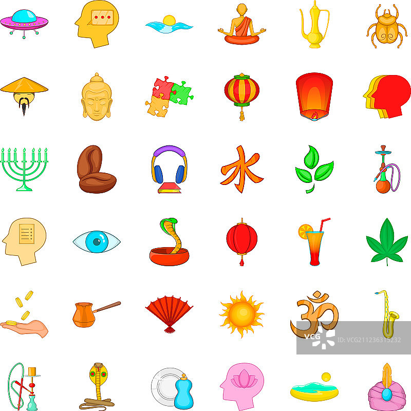 卡通风格倒影图标图片素材