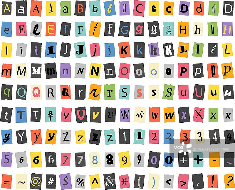 纸质字母表图片素材