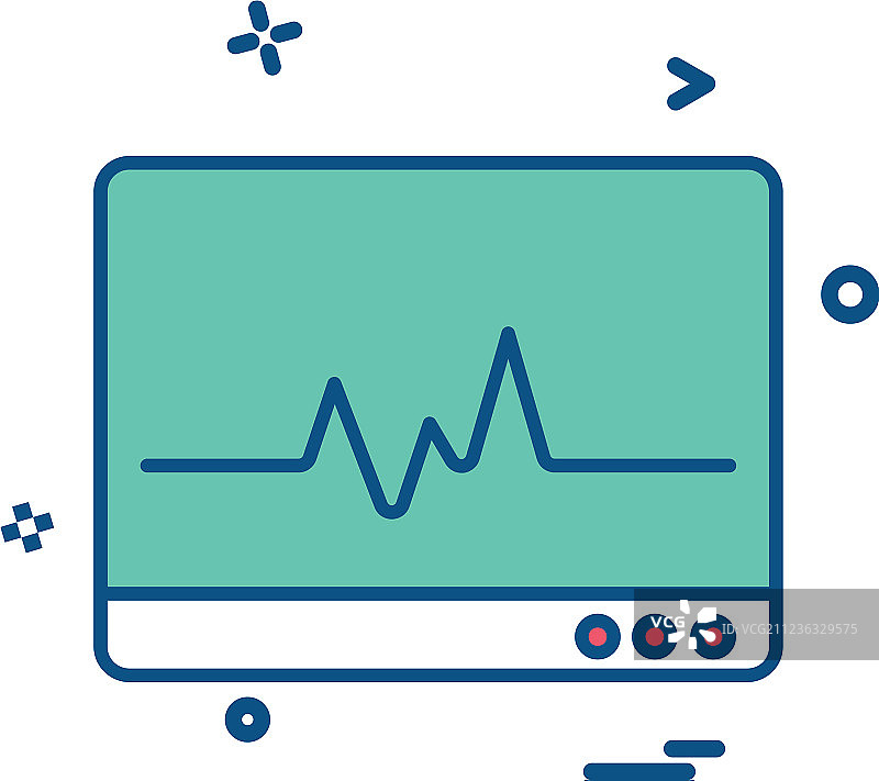 LCD心率监测图标设计图片素材