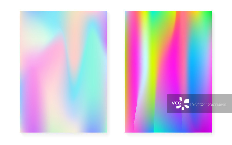 全息渐变背景与彩虹效果图片素材