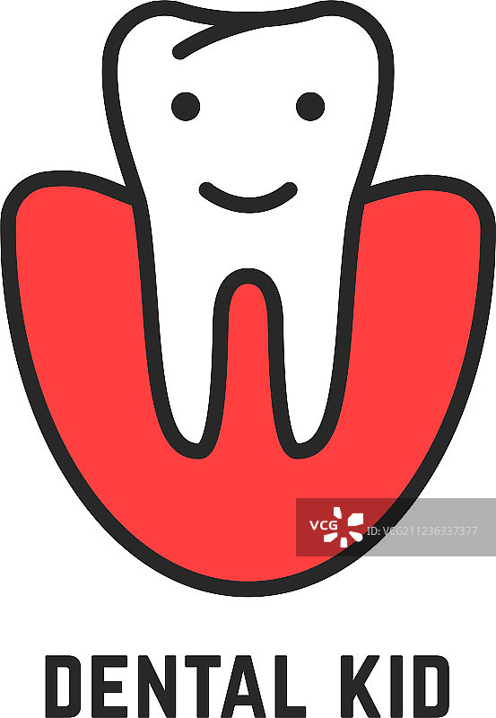 儿童牙科细线图标图片素材