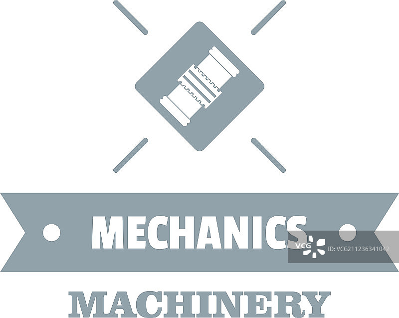 灰色简约风格工作机械logo图片素材