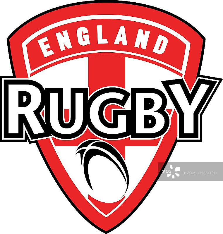 橄榄球盾牌英格兰十字旗图片素材