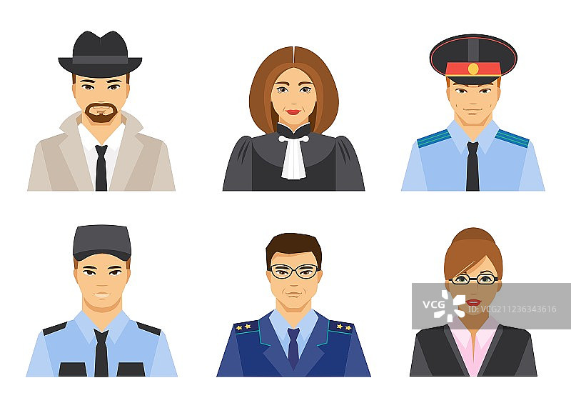 法律行业扁平风格图片素材