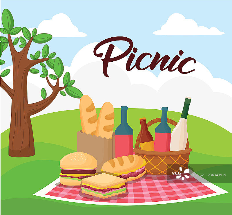 野餐食物设计图片素材