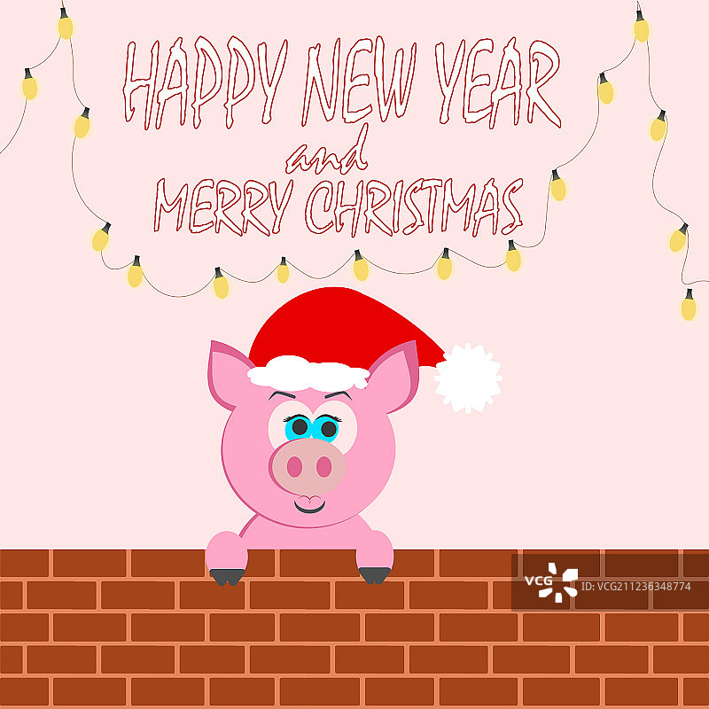 可爱的粉色卡通小猪图片素材