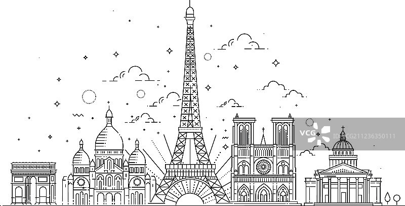 巴黎的建筑地标图片素材