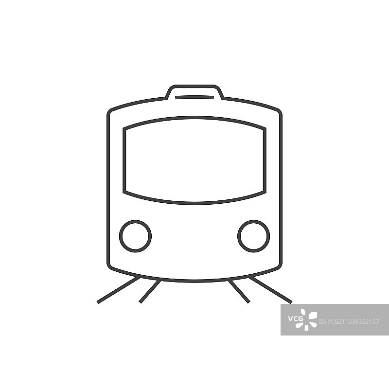 火车轮廓图标图片素材