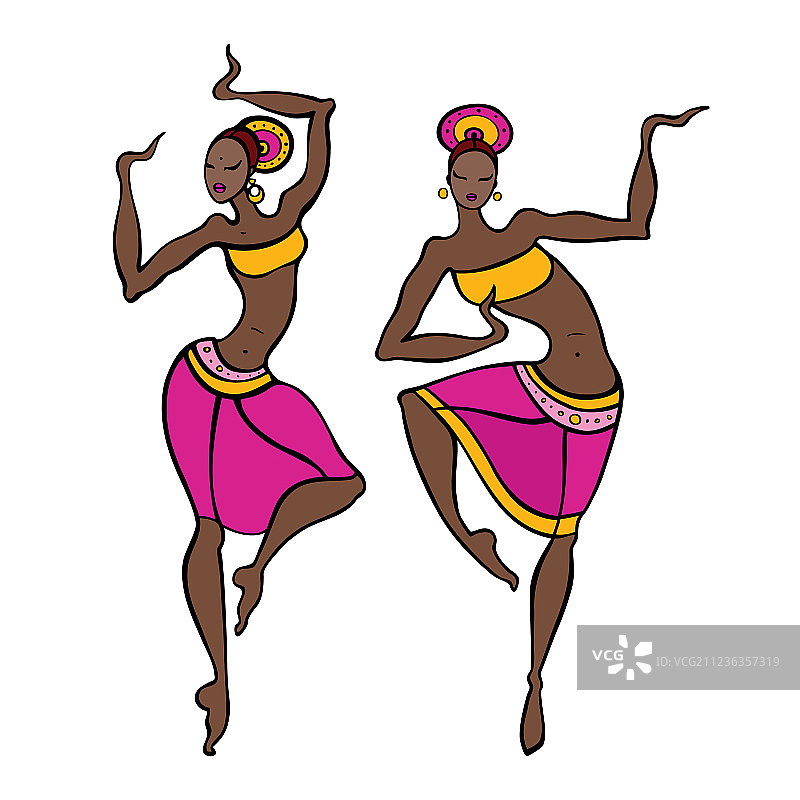民族风格跳舞的女人图片素材