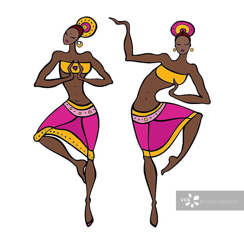 民族风格跳舞的女人图片素材