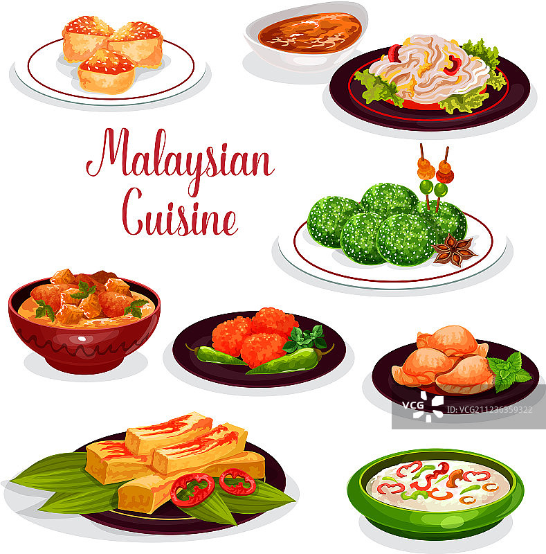 马来西亚美食餐厅晚餐图标设计图片素材