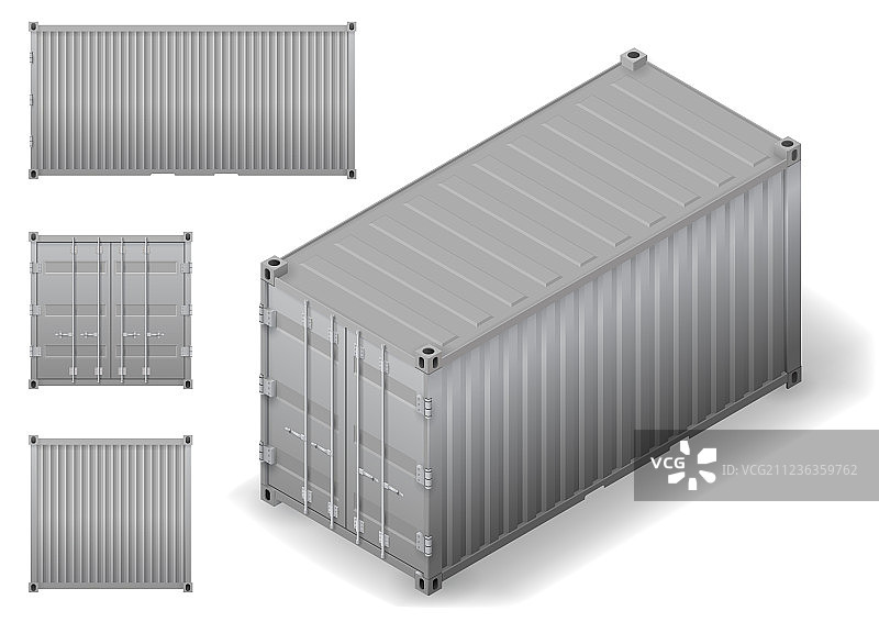 2.5D货运集装箱图片素材