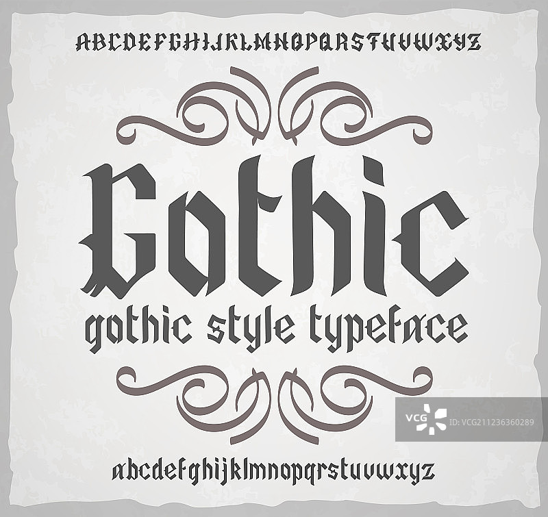 哥特式字体图片素材