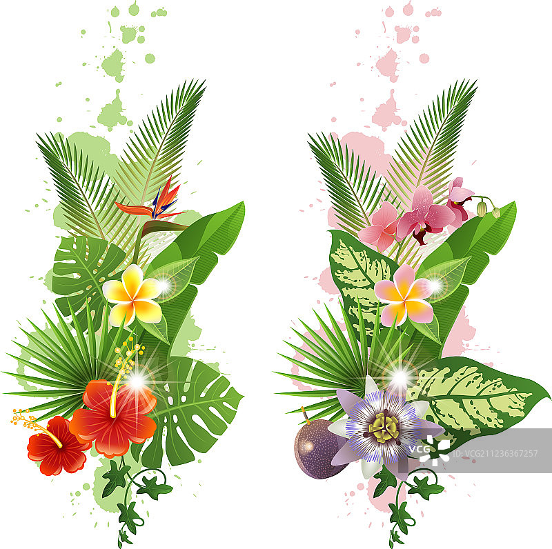 竖版热带banner图片素材