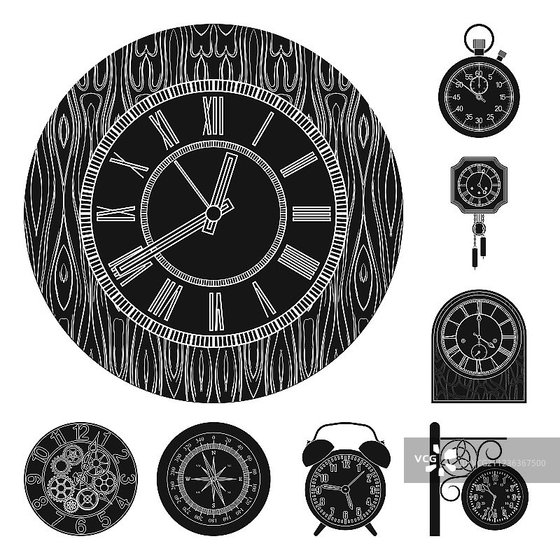 时钟和时间符号图标图片素材