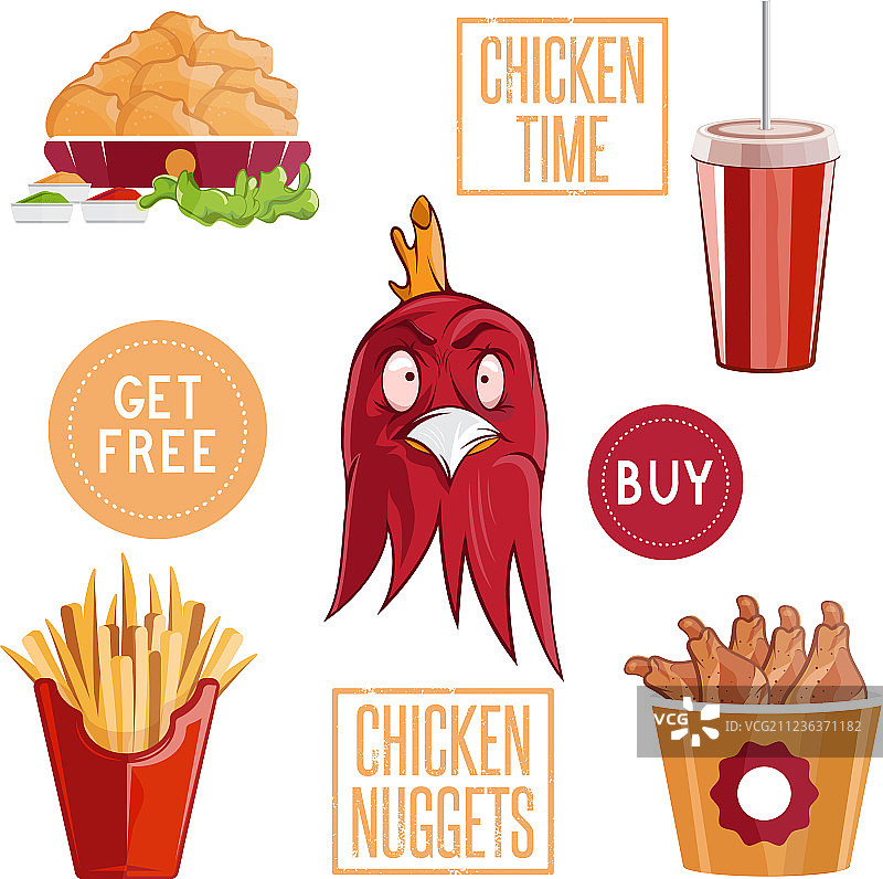 炸鸡快餐食品图片素材