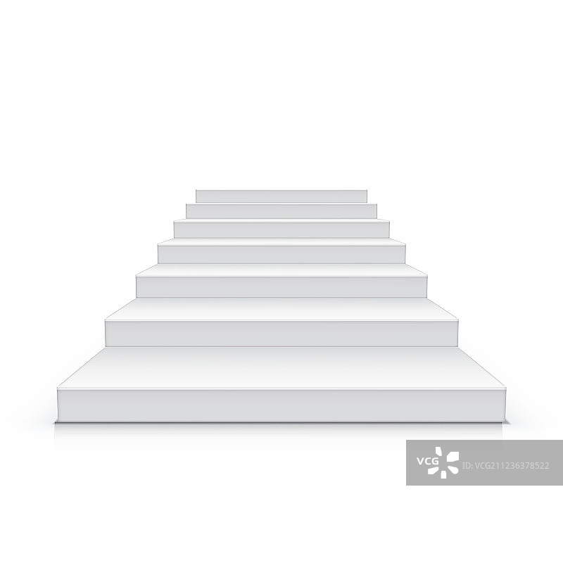 3D白色透明逼真楼梯图片素材