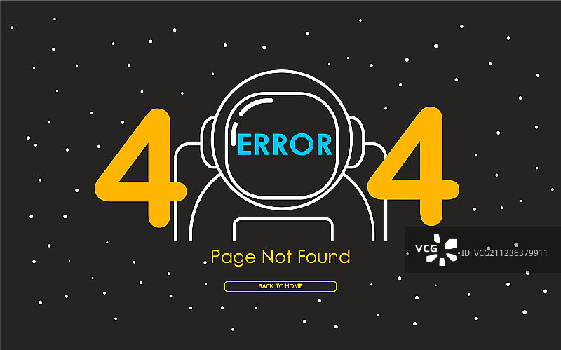星系背景中的宇航员404错误图片素材