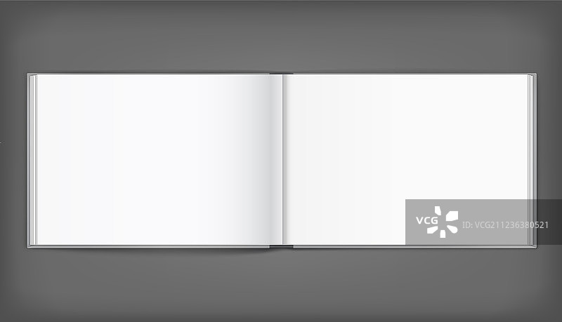 灰色背景上带封面的空白 открытый альбом图片素材