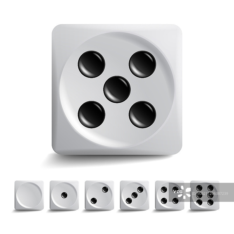 不同样式的骰子图片素材