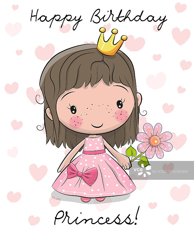 小公主生日贺卡图片素材