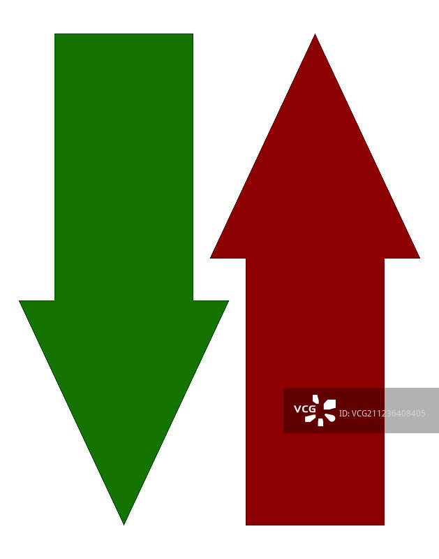 绿色红色向上向下箭头图标图片素材