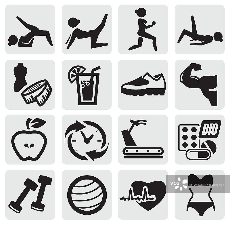 健身和运动套装图片素材