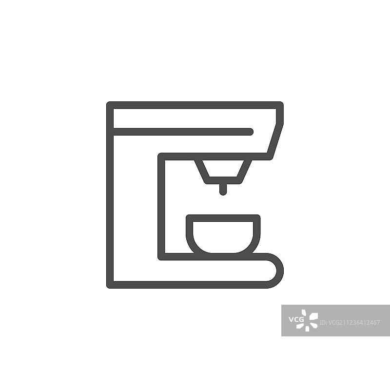 咖啡机线条图标图片素材