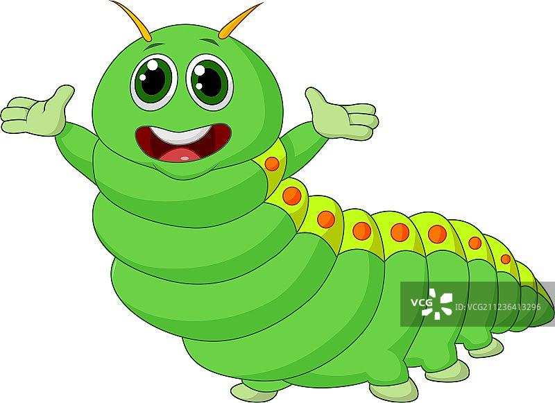 可爱的毛毛虫卡通图片素材