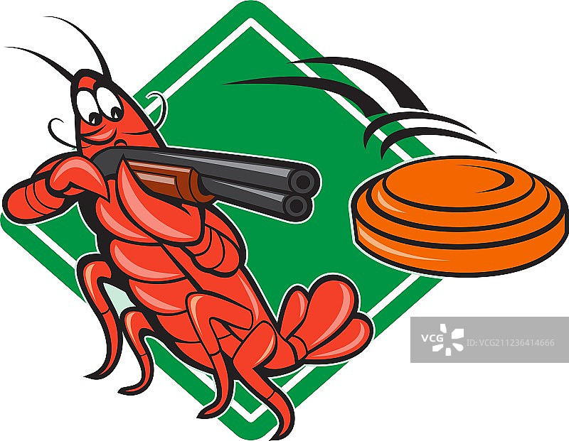 小龙虾龙虾目标射击图片素材