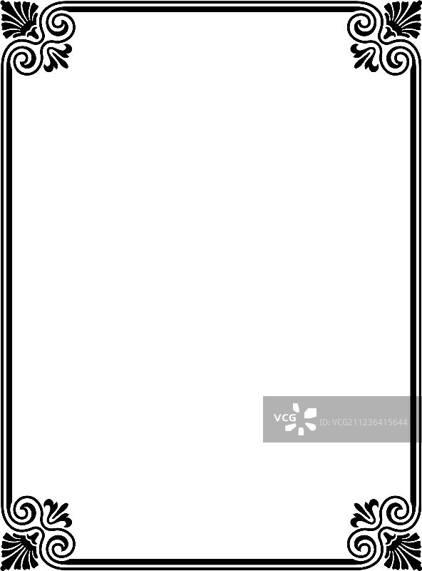 简约黑色装饰框架图片素材