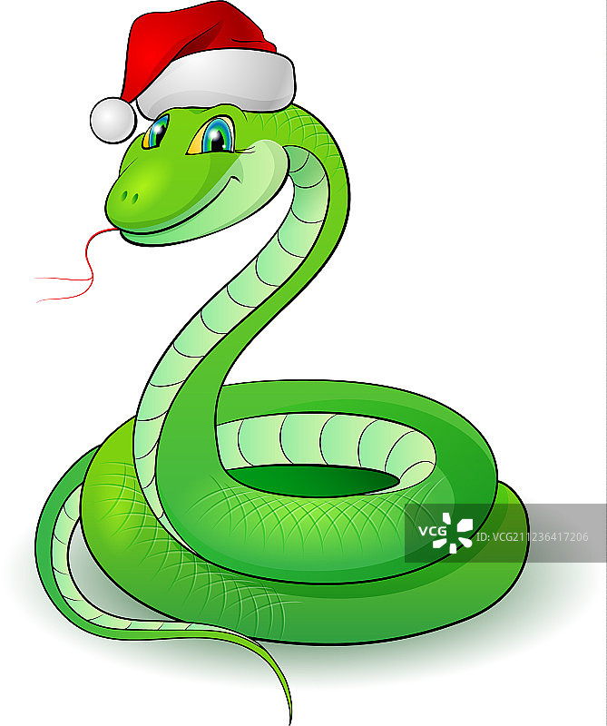 白色背景上的蛇卡通图片素材
