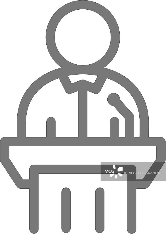 简约被告证人线条图标符号图片素材