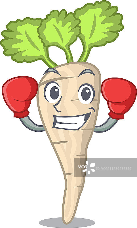 卡通拳击形象欧洲防风草根图片素材