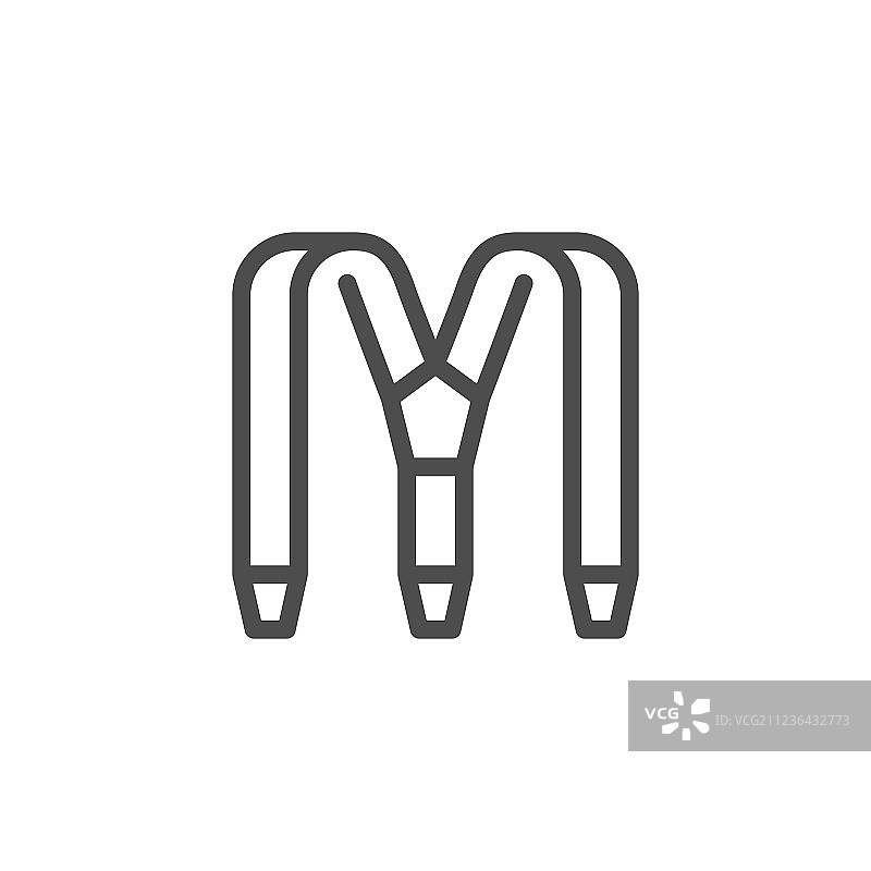 背带裤线条图标图片素材