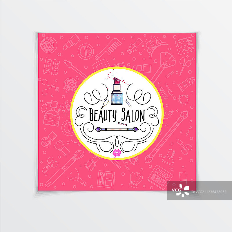 社交媒体化妆品Logo模板图片素材