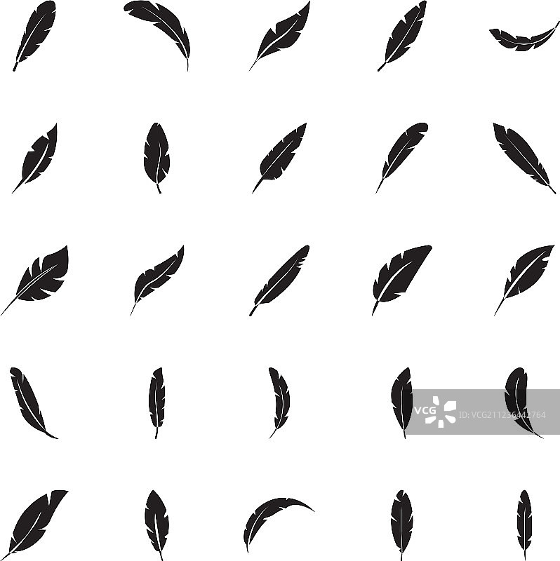 羽毛glyph图标图片素材