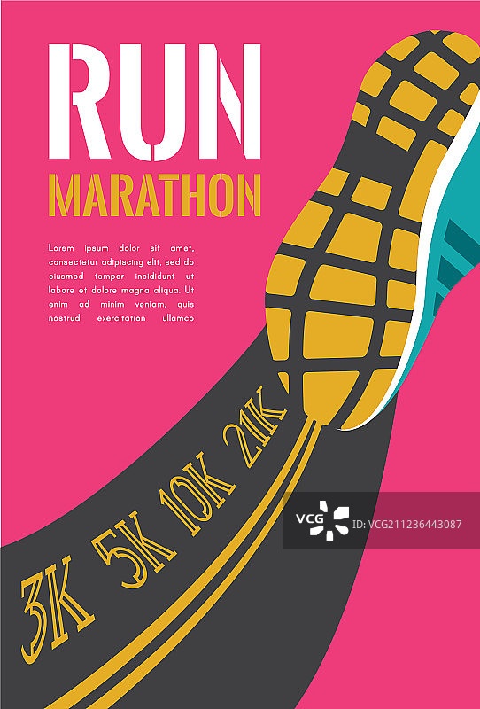 城市马拉松：奔跑的运动员图片素材