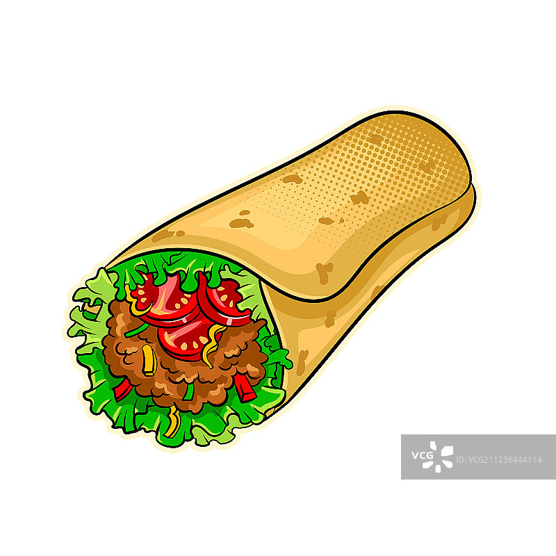 墨西哥卷饼波普艺术图片素材