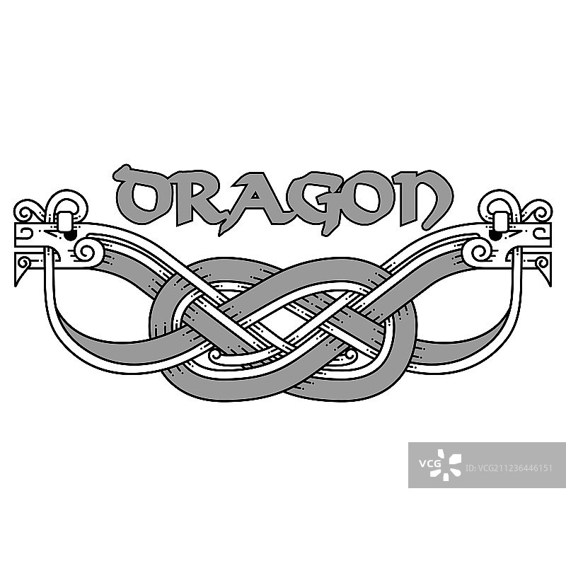 蛇形凯尔特结图案图片素材