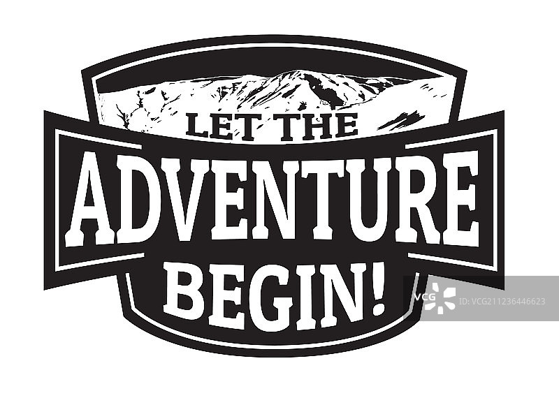开启冒险之旅印章图片素材