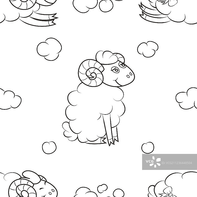 在云中飞翔的绵羊图片素材