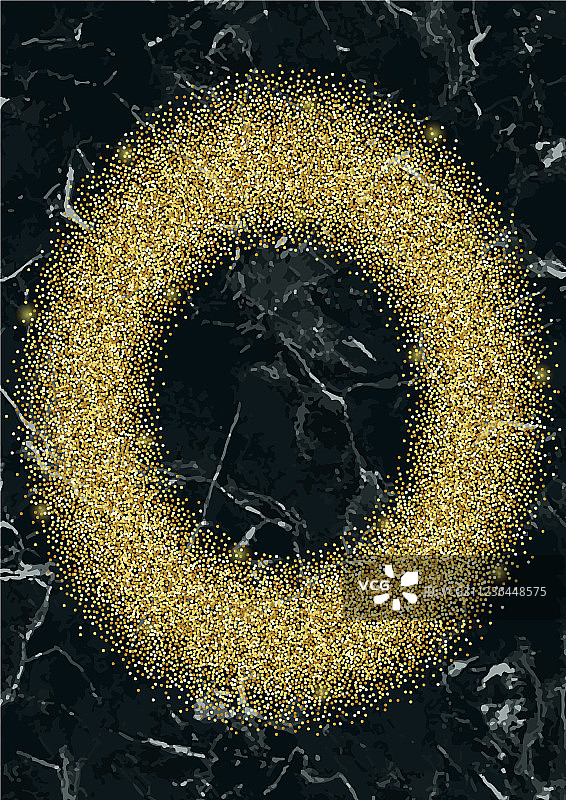 金色闪光椭圆形奢华相框图片素材