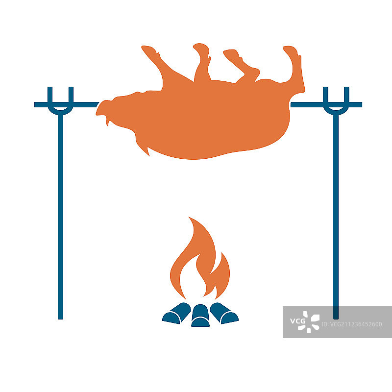 烤野猪图标图片素材