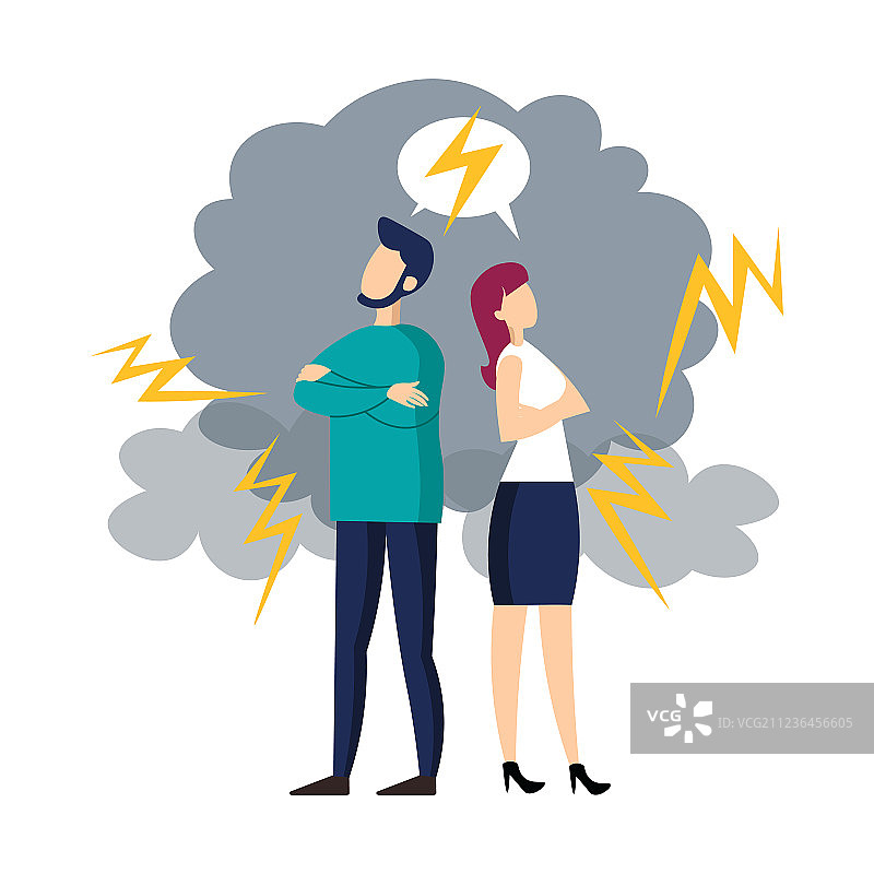 已婚夫妇的争吵图片素材